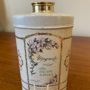 Vintage  Marks and Spencer  Magnolia Talc Powder Tin